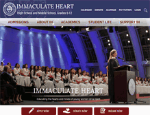 Tablet Screenshot of immaculateheart.org